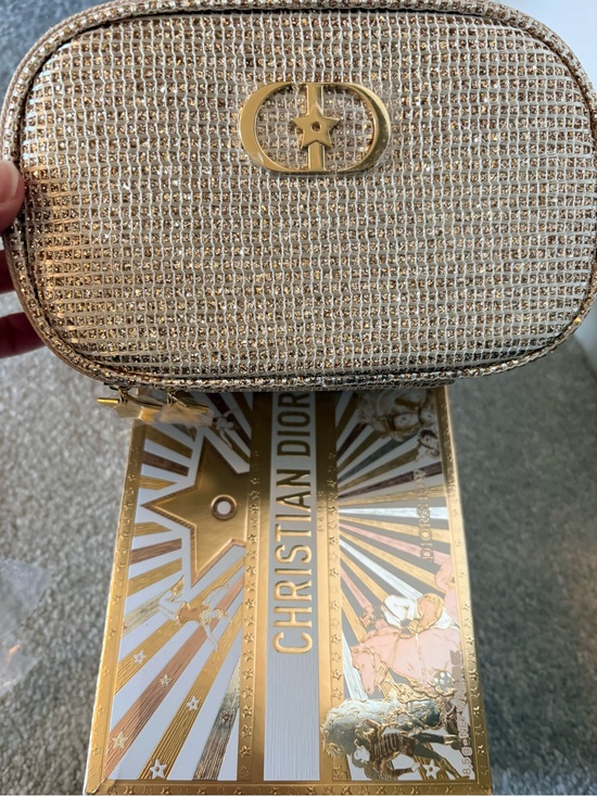Dior Handbags - Dior Beauty Gold Metallic Makeup Pouch